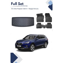Ko Kaliteoto Seat Tarraco 7 Koltuk 2021 Model Tam Uyumlu Paspas+Bagaj Havuzu Seti Pro