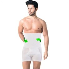 Form Angel Erkek Toparlayıcı Dikişsiz Yüksek Bel Boxer Korse ( Beyaz Renk)