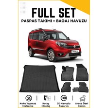 Ko Kaliteoto Fiat Doblo 2014 Model Birebir Uyumlu Bagaj Havuzu+Paspas Setii