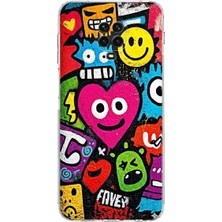 PrintiFy Redmi Note 9s ile Uyumlu Grafiti Aşk Tasarımlı Şeffaf Silikon Kılıf