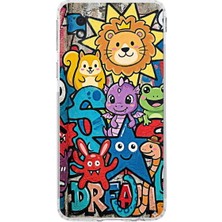 PrintiFy Samsung Galaxy A01 Core ile Uyumlu Grafiti Star Team Tasarımlı Şeffaf Silikon Kılıf