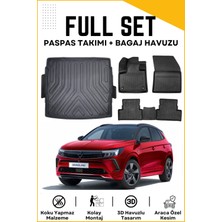 Ko Kaliteoto Opel Grandland 2021 Model Üst Birebir Uyumlu Bagaj Havuzu+Paspas Setii