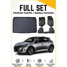 Ko Kaliteoto Peugeot 208 2021 Model Birebir Uyumlu Bagaj Havuzu+Paspas Setii