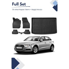 Ko Kaliteoto Audi A3 Hatchback 2016 Model Tam Uyumlu Paspas+Bagaj Havuzu Seti Pro