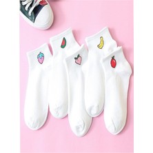 Bgk 5'li Kolej Patik Desenli Extra Rahat Kadın Çorap