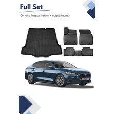 Ko Kaliteoto Ford Focus 5 Sedan 2021 Model Tam Uyumlu Paspas+Tamir Kitli Bagaj Havuzu Seti Pro
