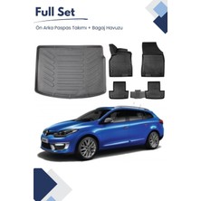 Ko Kaliteoto Renault Megane 3 Sport Tourer 2013 Model Tam Uyumlu Paspas+Bagaj Havuzu Seti Pro