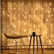 Gaman 15 Sarkık 3x3 Metre LED Işık 8 Farklı Animasyonlu Perde LED Işık Günışığı - Eklenebilir Fiş