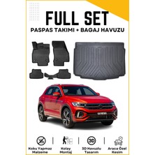 Ko Kaliteoto Volkswagen T-Roc 2021 Model Alt Birebir Uyumlu Bagaj Havuzu+Paspas Setii