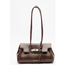 Manuka Toka Detaylı Kapaklı Çanta Kahverengi