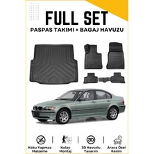 Ko Kaliteoto Bmw 3 Serisi E46 1999 Model Birebir Uyumlu Bagaj Havuzu+Paspas Setii