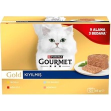 Gourmet Gold Kıyılmış Mix Seri Kedi Konservesi 85 gr 12 Al 9 Öde