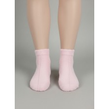 Balkonda Kadın Çorap Patik 2'li Paket Parfümlü Yumuşak Dikişsiz Mikrofiber Sıcak Tutar Taba & Pembe