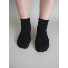 Balkonda Kadın Çorap Patik 2'li Paket Parfümlü Yumuşak Dikişsiz Mikrofiber Sıcak Tutar Siyah & Tarçın