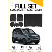 Ko Kaliteoto Opel Combo 2025 Model Birebir Uyumlu Bagaj Havuzu+Paspas Setii