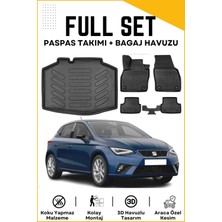 Ko Kaliteoto Seat Ibiza 2017-2018-2019-2020-2021-2022 Model Birebir Uyumlu Bagaj Havuzu+Paspas Setii