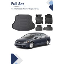 Ko Kaliteoto Renault Megane 4 Sedan 2022-2023-2024-2025 Model Tam Uyumlu Paspas+Çift Kulaklı Bagaj Havuzu Seti Pro
