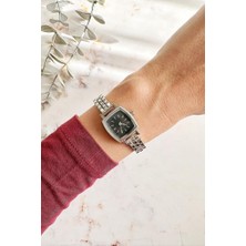 Oqqo Lyra Siyah Kadran Gri Kordon Kadın Kol Saati