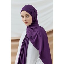 Aminenesil Modakaşmir Mürdüm Renk Penye Şal