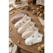 Bgk 5 Çift Çocuk Bear Desenli Çorap