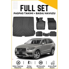 Ko Kaliteoto Volvo XC90 5 Koltuk 2017 Model Birebir Uyumlu Bagaj Havuzu+Paspas Setii