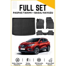 Ko Kaliteoto Renault Kadjar 2023 Model Birebir Uyumlu Bagaj Havuzu+Paspas Setii