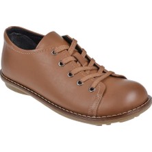 Pullman Hakiki Deri Kadın Casual Ayakkabı 34210   TABA