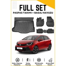 Ko Kaliteoto Honda Jazz Executive 2025 Model Birebir Uyumlu Bagaj Havuzu+Paspas Setii