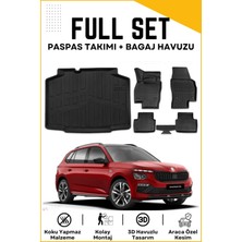 Ko Kaliteoto Skoda Kamiq 2020 Model Birebir Uyumlu Bagaj Havuzu+Paspas Setii