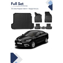 Ko Kaliteoto Renault Fluence 2013 Model Tam Uyumlu Paspas+Bagaj Havuzu Seti Pro