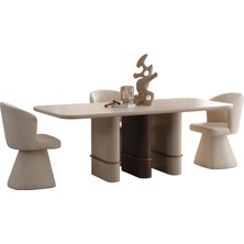 Luna Yemek Masası Takımı - Bej