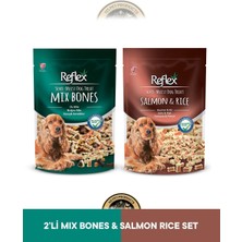 Reflex Semi-Moist Mix Bones Karışık Kemikler & Somon Pirinç Köpek Ödül Maması Seti 2x150 gr - Ödül Atıştırmalığı