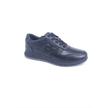 Derimas 02-7328 Hakiki Deri Sneaker Kış Sezonu Siyah Erkek Ayakkabı