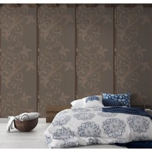 Teodora Kahverengi Çiçekli Duvar Kağıdı 773491