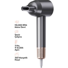 Özbience Yüksek Güçlü Profesyonel Saç Kurutma Makinesi 1500W Graphite Gray