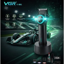 Özbience Profesyonel Karbon Çelik Bıçaklı Saç Kesme Makinesi 9000RPM Siyah LED