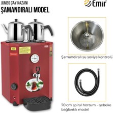 Emir Jumbo Çay Kazanı – 23 L, 2 Demlikli, Otomatik Su Alma Sistemli