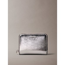 Calvin Klein Ck Metalik Flap Fermuar Detaylı Cüzdan