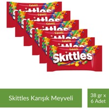 Mars M&m's Skittles Karışık Meyveli Draje 38 gr x 6 Adet