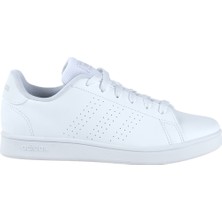 adidas Advantage Lifestyle Court Lace Beyaz Ayakkabı Erkekler İçin Düz Taban ve Sentetik Malzeme
