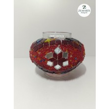 Zemaris Hediyelik El Yapımı Otantik Mozaik Avize Aplik Lambader Cam 12 cm