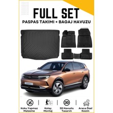 Ko Kaliteoto Opel Grandland Elektirikli 2025 Model Üst Birebir Uyumlu Bagaj Havuzu+Paspas Setii