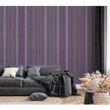 Teodora Mor Siyah Gri Çizgili Ucuz Duvar Kağıdı 53457