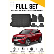 Ko Kaliteoto Volkswagen T-Cross 2023-2024-2025 Model Üst Birebir Uyumlu Bagaj Havuzu+Paspas Seti Proxy