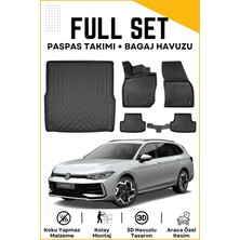 Ko Kaliteoto Volkswagen Passat B9 Variant 2024-2025 Model Üst Birebir Uyumlu Bagaj Havuzu+Paspas Seti Proxy