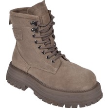 Lufian Hakiki Deri Süet Kadın Bot Luf-Ember   Deve Tüyü Süet