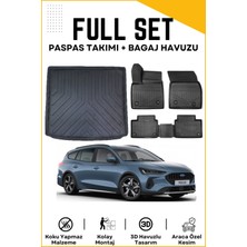 Ko Kaliteoto Ford Focus 5 Stw 2023 Model Üst Kısım Birebir Uyumlu Bagaj Havuzu+Paspas Seti Proxy