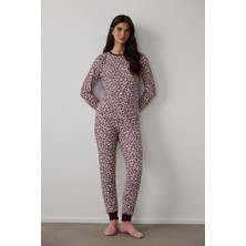Penti Çok Renkli Cool Leopard Termal Etkili Pantolon Pijama Takımı
