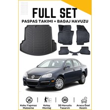 Ko Kaliteoto Volkswagen Jetta 2006 Model Birebir Uyumlu Bagaj Havuzu+Paspas Seti Proxy