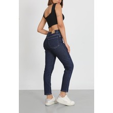 Neva Shop Lacivert Mom Jeans Pantolon